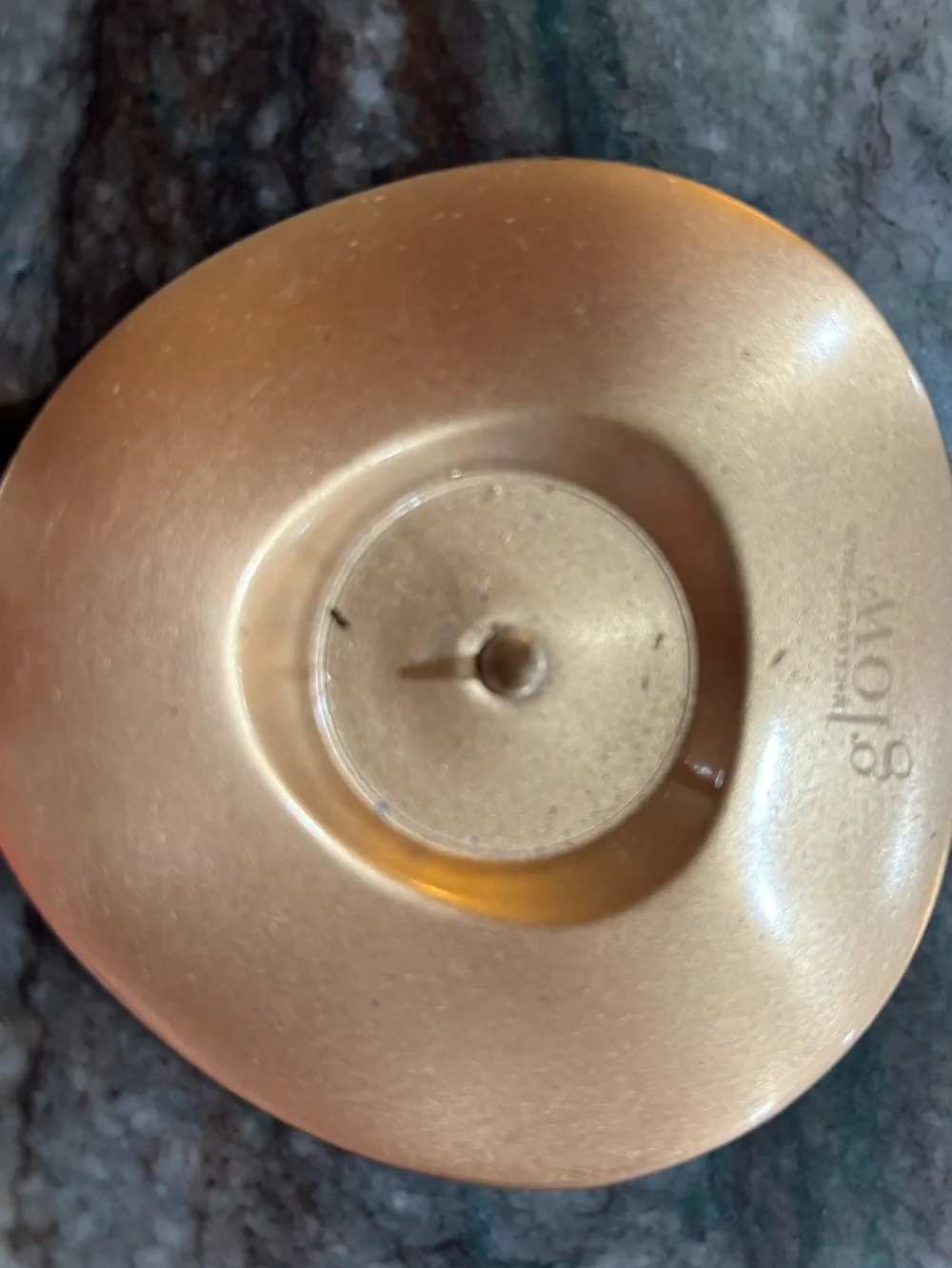 Mackenzie Childs GLO Metallic Gold Petal Candle Holder